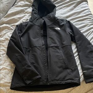 The North Face Black Full-Zip Teddy Jacket